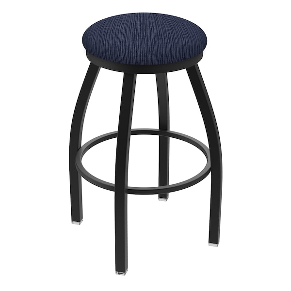 36" Swivel X-Tall Bar Stool, Black Wrinkle, Graph Anchor Seat